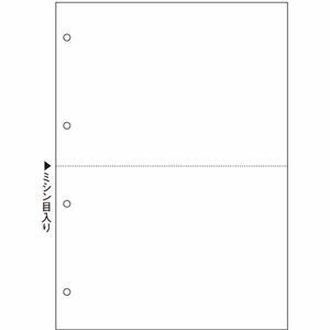 【新品】TANOSEE マルチプリンタ帳票（FSC森林認証紙） A4 白紙 2面 4穴 1箱（2000枚）