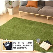 【新品】芝生風 ラグマット 絨毯 約50×80cm 防滑加工 ホットカーペット対応 芝生の様なタッチのふっくらマット リビング 子供部屋_画像5