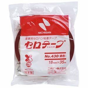 【新品】（まとめ）ニチバン セロテープ No.430赤 18mm×35m 4301-18【×30セット】