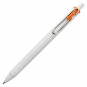 【新品】（まとめ）三菱鉛筆 ゲルインクボールペン ユニボール ワン 0.38mm オレンジ （軸色：オフホワイト） UMNS38.4 1セット（10本