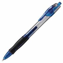 【新品】（まとめ）TANOSEE ノック式 ゲルインクボールペン スリム 0.7mm 青 1セット（10本） 【×10セット】_画像1