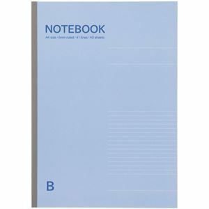 【新品】（まとめ）TANOSEE ノートブック A4 B罫6mm 40枚 ブルー 1冊 【×50セット】