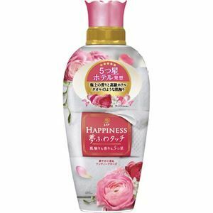 【新品】(まとめ) P＆G レノアハピネス 夢ふわタッチ 華やかに香るアンティークローズ 本体 480ml 1本 【×5セット】