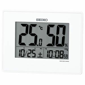 【新品】セイコー デジタル電波時計 温湿度表示付 SQ798W 1台