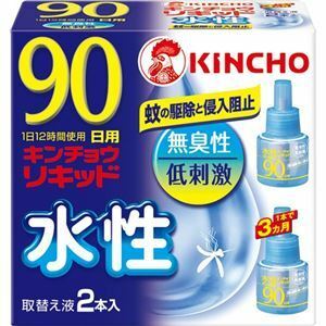 【新品】大日本除蟲菊 KINCHO 水性キンチョウリキッド 90日 無臭性 取替え液 1箱(2本)