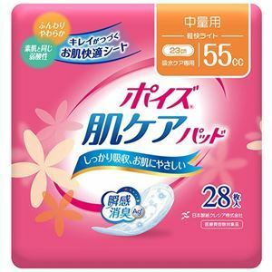【新品】(まとめ) 日本製紙クレシア ポイズ 肌ケアパッド 中量用 1パック(28枚) 【×5セット】