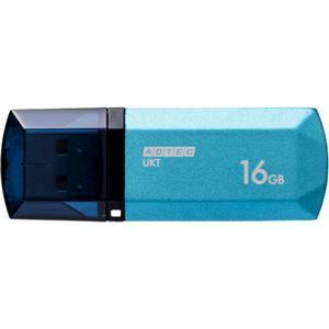 【新品】（まとめ）アドテック USB2.0キャップ式フラッシュメモリ 16GB シャイニングブルー AD-UKTSL16G-U2R 1個【×3セット】