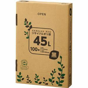 [ new goods ]TANOSEE recycle poly bag black 45L BOX type 1 box (100 sheets )