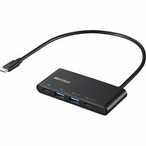 【新品】バッファロー USB 3.2(Gen 2)バスパワー4ポートPD対応ハブ ブラック BSH4U500C1PBK