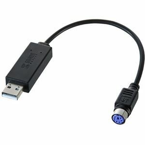 【新品】(まとめ) サンワサプライ USB-PS/2変換コンバータ USB(A)オス-ミニDIN6pinメス USB-CVPS5 1本 【×5セット】