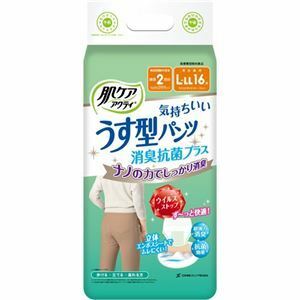 【新品】(まとめ) 日本製紙クレシア 肌ケア アクティ うす型パンツ 消臭抗菌プラス L-LL 1パック(16枚) 【×5セット】