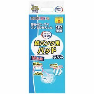 【新品】（まとめ）カミ商事 エルモア いちばん紙パンツ用パッド スリム 1パック(42枚)【×3セット】