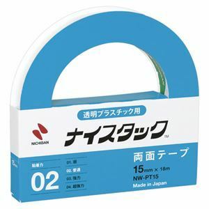 【新品】（まとめ）ニチバン ナイスタック 両面テープ透明プラスチック用 大巻 15mm×18m NW-PT15 1巻【×3セット】