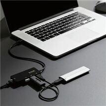 【新品】エレコム USB-A1Gbps有線LANアダプター USBハブ付 ブラック EDC-GUA3H2-B 1個_画像5