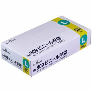 【新品】（まとめ）ショーワグローブ No.809ビニール手袋 パウダーフリー L 半透明 NO809-L 1箱（100枚）【×3セット】