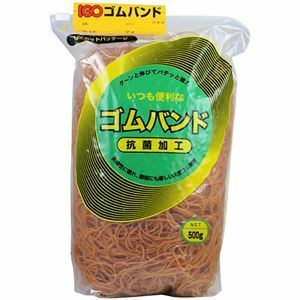 【新品】(まとめ）アイジーオー ゴムバンド #18 アメ色500g #18-A-M 1袋【×5セット】