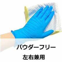 【新品】（まとめ）アルフォーインターナショナルニトリル手袋 パウダーフリー ブルー L T-002 1箱（100枚）【×3セット】_画像5