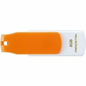 【新品】(まとめ）プリンストン USBフラッシュメモリーストラップ付き 8GB オレンジ/ホワイト PFU-T3KT/8GRTA 1個【×10セット】