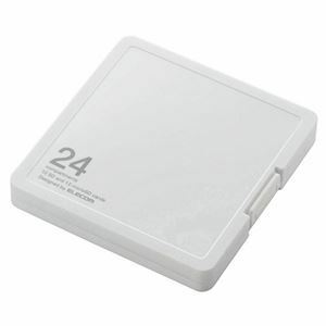 【新品】（まとめ） エレコムSD／microSD用メモリカードケース プラスチックタイプ ホワイト インデックス台紙付 CMC-SDCPP24WH1個