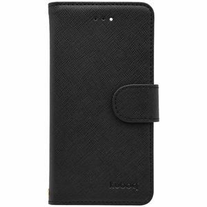 【新品】オウルテック シンプルデザインのiPhone 9/8/7/6s(SE2)専用 kuboq PUレザー手帳型ケースブラック 製品サイズ約76.5