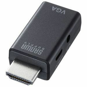 【新品】（まとめ） サンワサプライHDMI-VGA変換アダプタ（オーディオ出力付き） AD-HD25VGA 1個 【×5セット】