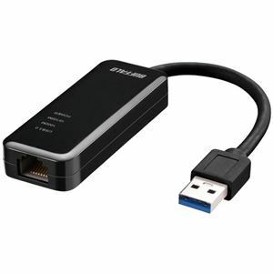 【新品】（まとめ） バッファロー Giga USB3.0対応有線LANアダプター ブラック LUA4-U3-AGTE-BK 1個 【×5セット】