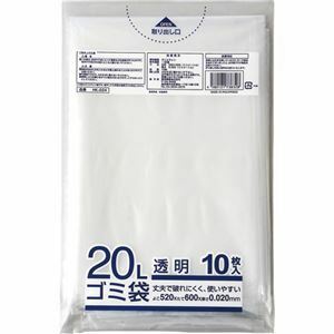 【新品】クラフトマン 業務用透明メタロセン配合厚手ゴミ袋 20L HK-024 1セット(600枚:10枚×60パック)