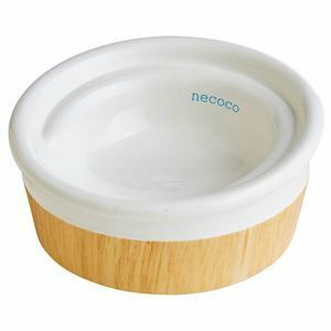 【新品】（まとめ）necoco 食べやすい 木目調 陶器食器 ウエットフード向き【×3セット】 (犬猫用品/食器)
