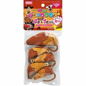 【新品】（まとめ）牛革パニックマウス4+1【×3セット】 (猫用玩具)