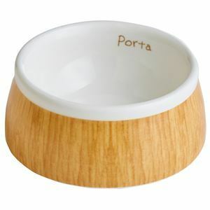 【新品】（まとめ）Porta 木目調 陶器食器 Sサイズ【×3セット】 (犬猫用品/食器)