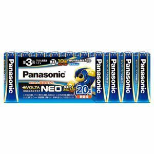 【新品】（まとめ） Panasonic 乾電池エボルタネオ単3形 20本 LR6NJ／20SW【×2セット】