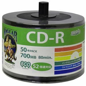 【新品】(まとめ)HI DISC CD-R 700MB 50枚エコパック データ用 52倍速対応 白ワイドプリンタブル 詰め替え用エコパック HDCR