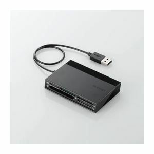 【新品】（まとめ）エレコム USBハブ付き48+5メディア対応カードリーダ MR-C24BK【×2セット】