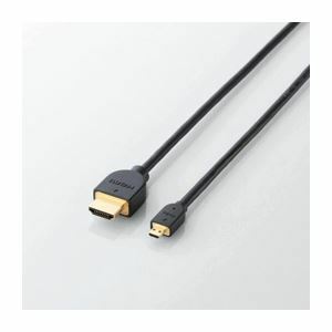 【新品】(まとめ)エレコム イーサネット対応HDMI-Microケーブル(A-D) DH-HD14EU10BK【×2セット】