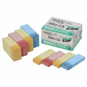 【新品】3M Post-it ポストイット 再生紙エコノパック ふせん 3M-5001-GK