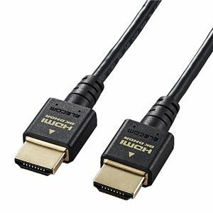 【新品】エレコム HDMI ケーブル HDMI2.1 ウルトラハイスピード スリム 8K4K対応 2m ブラック DH-HD21ES20BK