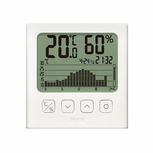 【新品】グラフ付きデジタル温湿度計 TT-581-WH