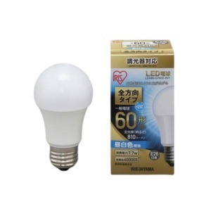 【新品】LED電球60W E26 全方向調光 昼白 4個セット