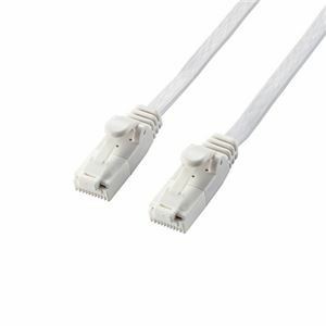 【新品】【5個セット】エレコム LANケーブル/CAT6A準拠/爪折れ防止/フラット/10m/ホワイト LD-GFAT/WH100X5