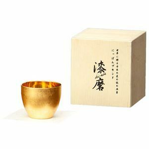 【新品】ウチキ 漆磨 漆塗りカップ 箔衣(はくごろも) ぐい呑 (二重構造 内金メッキ) SCW-GK801