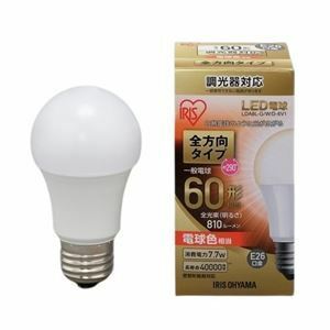 【新品】アイリスオーヤマ LED電球60W E26 全方向調光 電球 4個セット