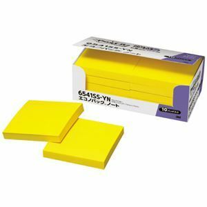 【新品】(まとめ) スリーエムジャパン Post-it 6541SS-YN 強粘着 縦75×横75mm ビビットイエロー 【×5セット】