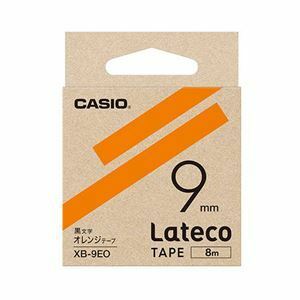 【新品】【5個セット】 カシオ計算機 Lateco 詰め替え用テープ 9mm オレンジテープ黒文字 XB-9EOX5