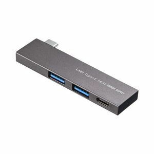 【新品】サンワサプライ USB Type-C 3ポートスリムハブ USB-3TCH22SN