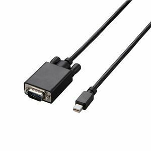 【新品】【5個セット】 エレコム Mini DisplayPort-VGA変換ケーブル/2m/ブラック AD-MDPVGA20BKX5