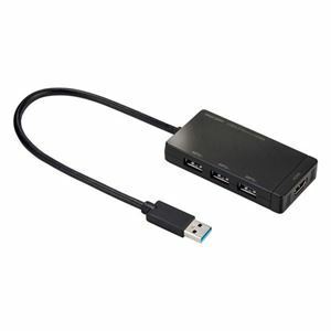 【新品】サンワサプライ HDMIポート搭載 USB3.2Gen1 3ポートハブ USB-3H332BK