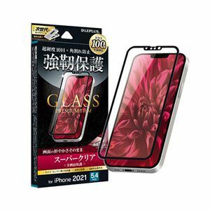 【新品】LEPLUS iPhone 13 mini ガラスフィルム「GLASS PREMIUM FILM」 全画面保護 ソフトフレーム スーパークリア