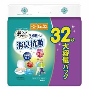 【新品】日本製紙クレシア 肌ケアアクティ うす型パンツ L-LL 64枚(32枚×2パック)