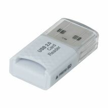 【新品】(まとめ) Digio2 USB2.0 microSD用 カードリーダーライター ホワイト CRW-MSD79W 【×2セット】_画像1