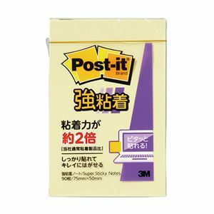 【新品】【20個セット】 3M Post-it ポストイット 強粘着ノート パステルカラー イエロー 3M-656SS-RPYX20